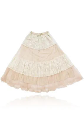 [ OUTLET!] DOLLY by Le Petit Tom ® BOHO maxi skirt ballet pink