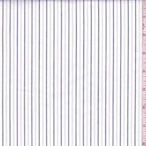 1 1/8 YD PC-White/Black Stripe Shirting Fabric