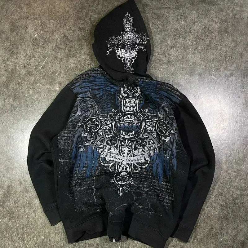 Advbridge Men Slipknots Hoodie Sweatshirts Y2k Outerwear Heavy Metal Coat Hooded Streetwear Goldorak Anime Outerwear korean Harajuku