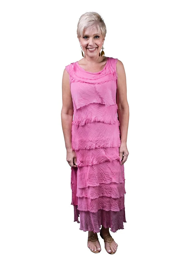 Aleena Silk Maxi Ruffle Dress (DT215)