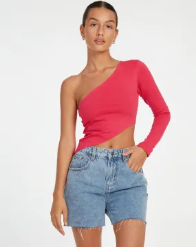 Baylee Crop Top in Fuschia Pink