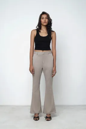 Beige Bootcut Trouser