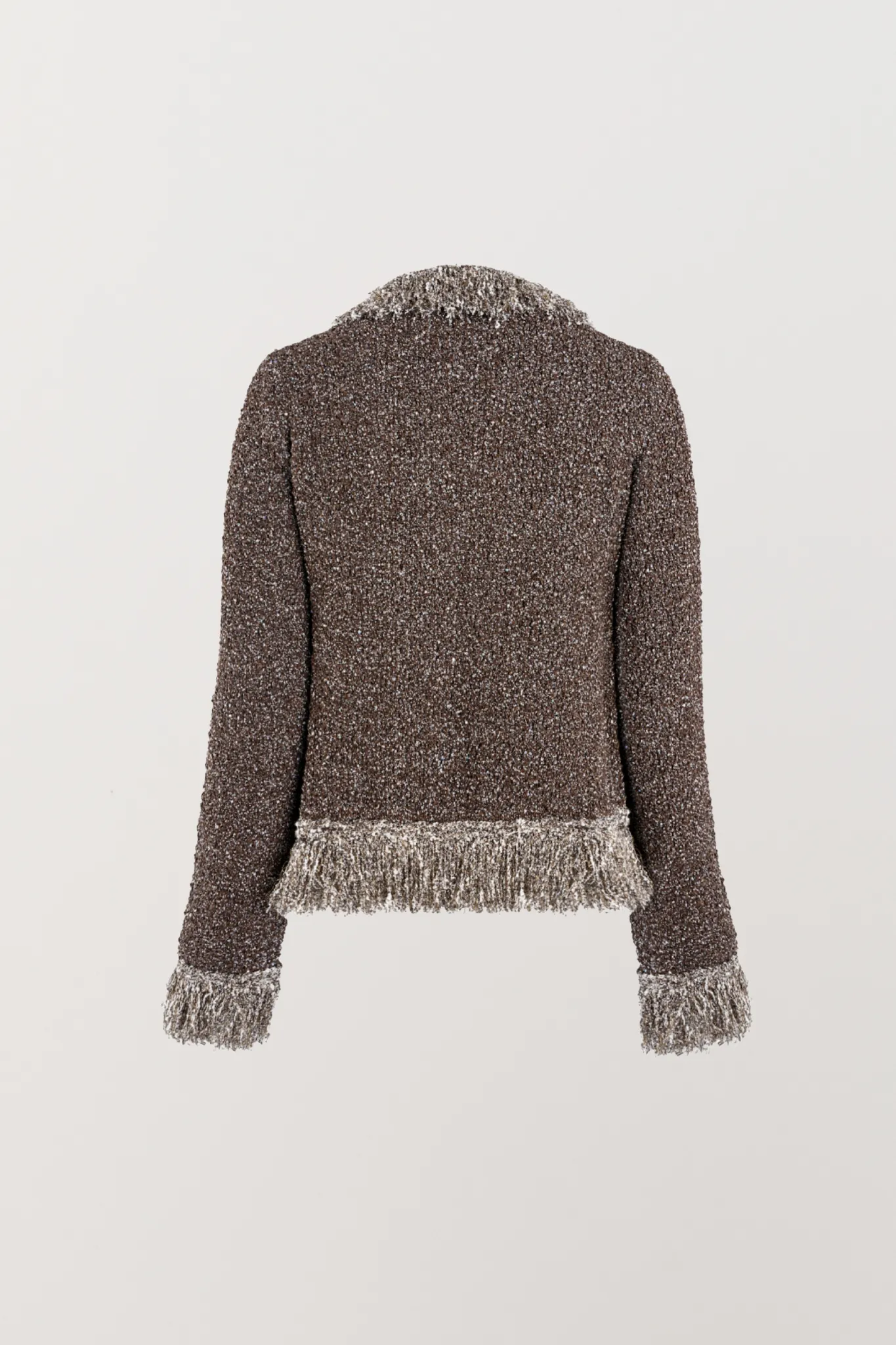 Bianca Fringed Jacket - Tobacco Sequin