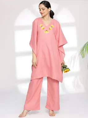 Blush CottonSlub ShortKaftan - Iridessa