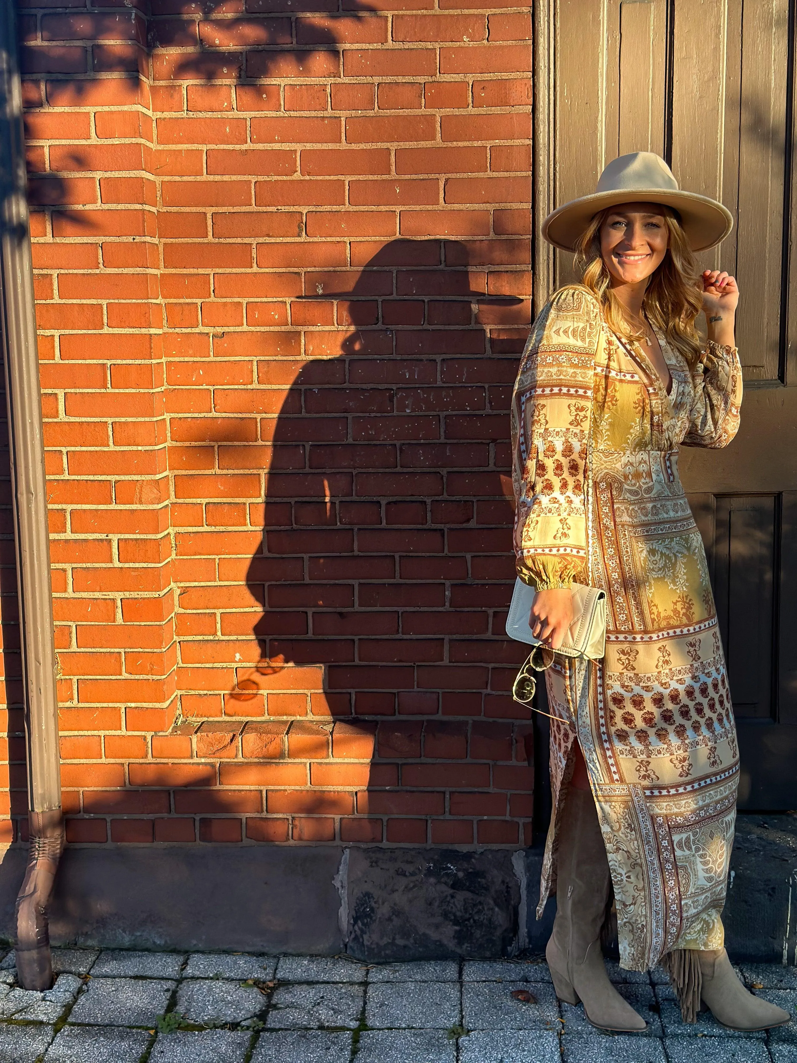 Boho Long Sleeve Maxi Dress