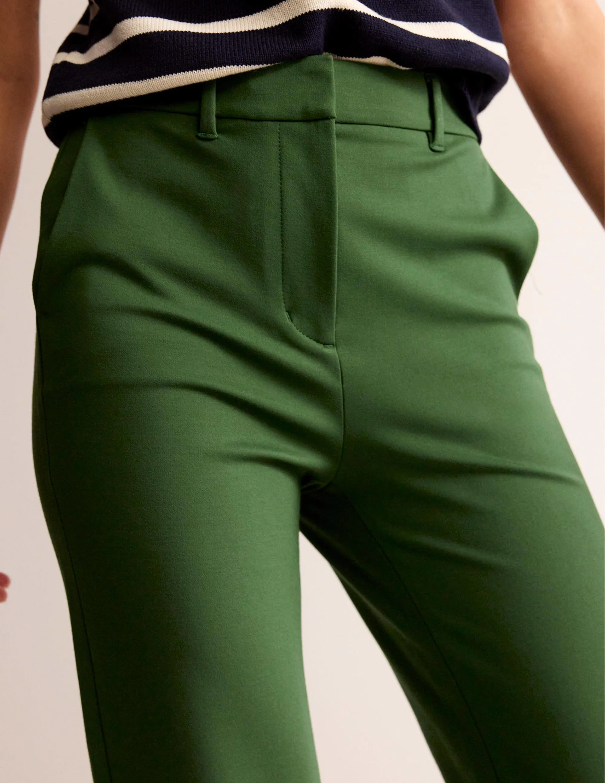 Brompton Ponte Trousers-Winter Green