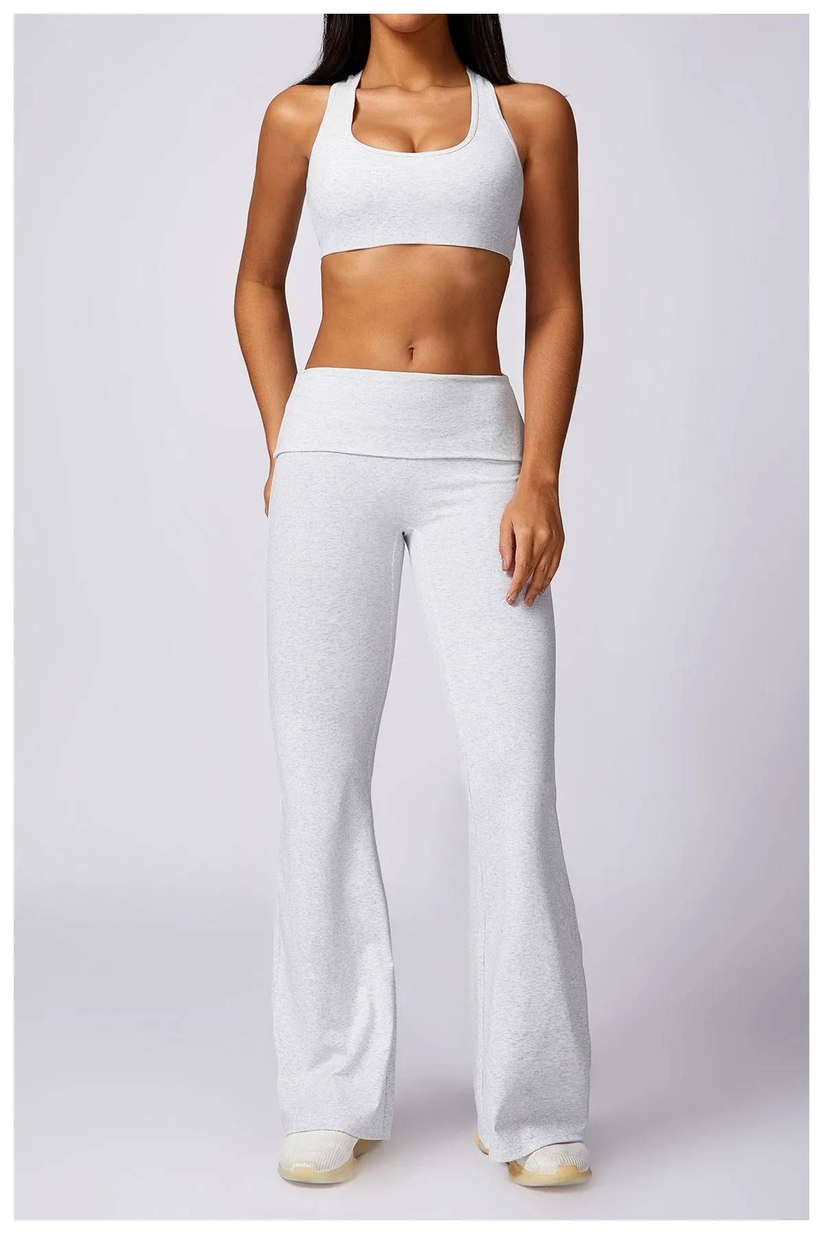 Cotton Flared Legging Trousers