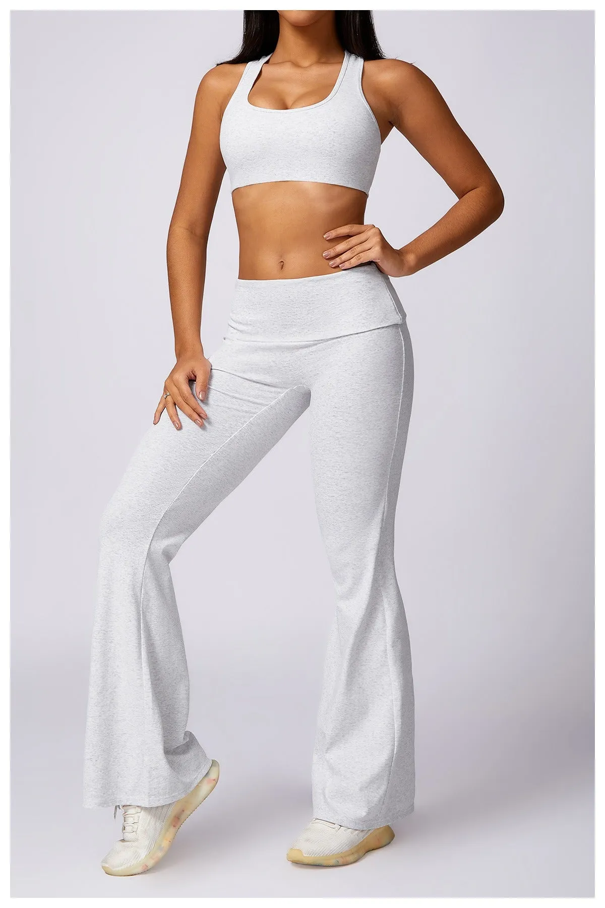 Cotton Flared Legging Trousers