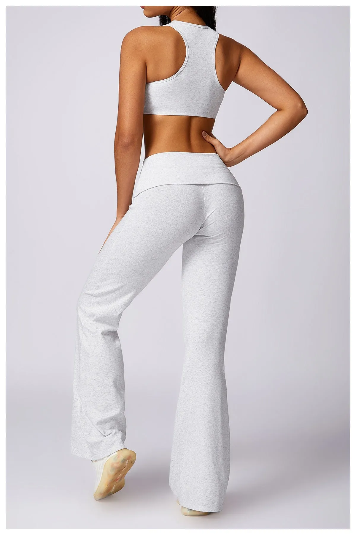 Cotton Flared Legging Trousers