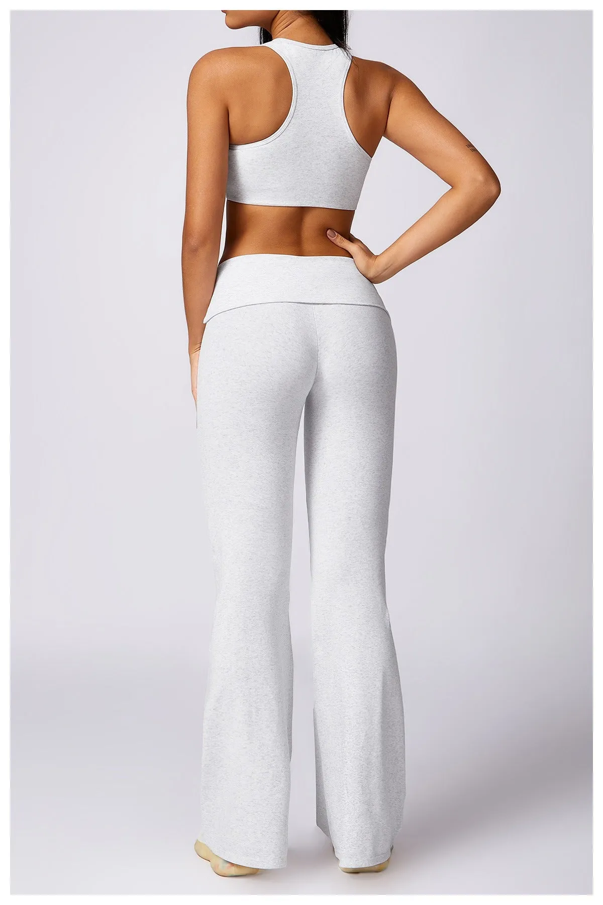 Cotton Flared Legging Trousers