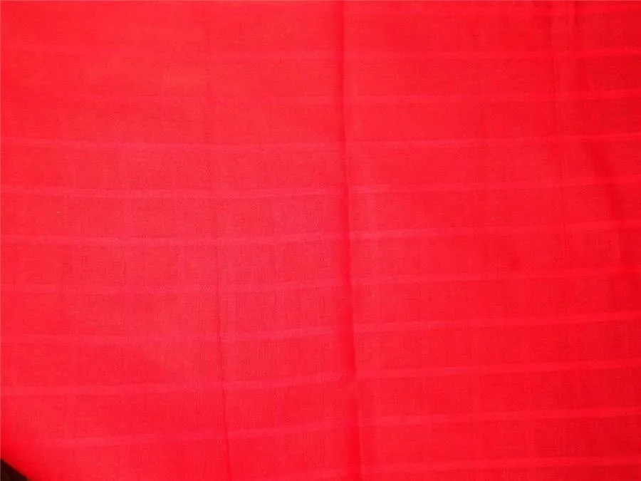 Cotton Organdy Fabric Leno Checks Design 44&quot; Vodafone Red