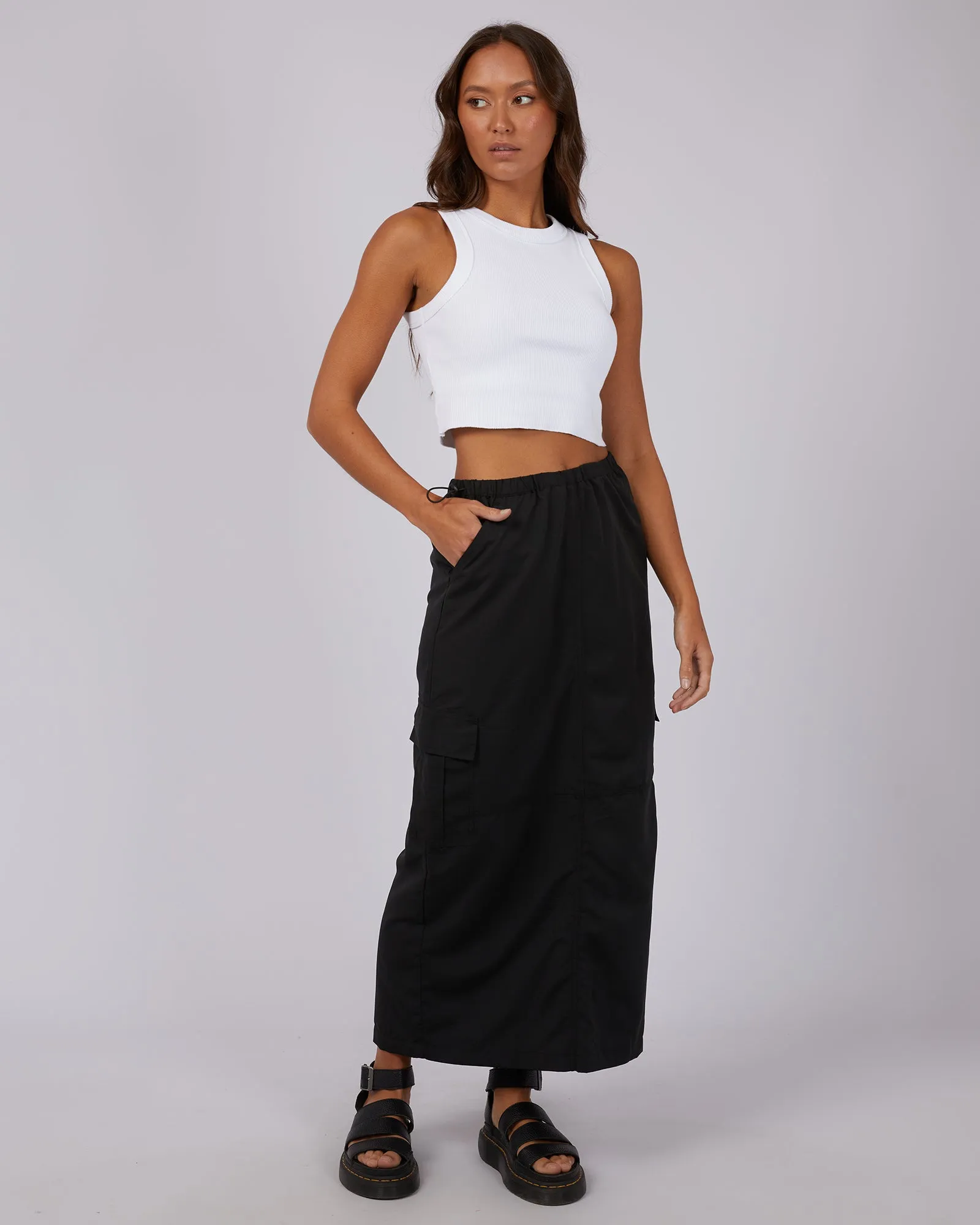 Cruz Parachute Skirt Black