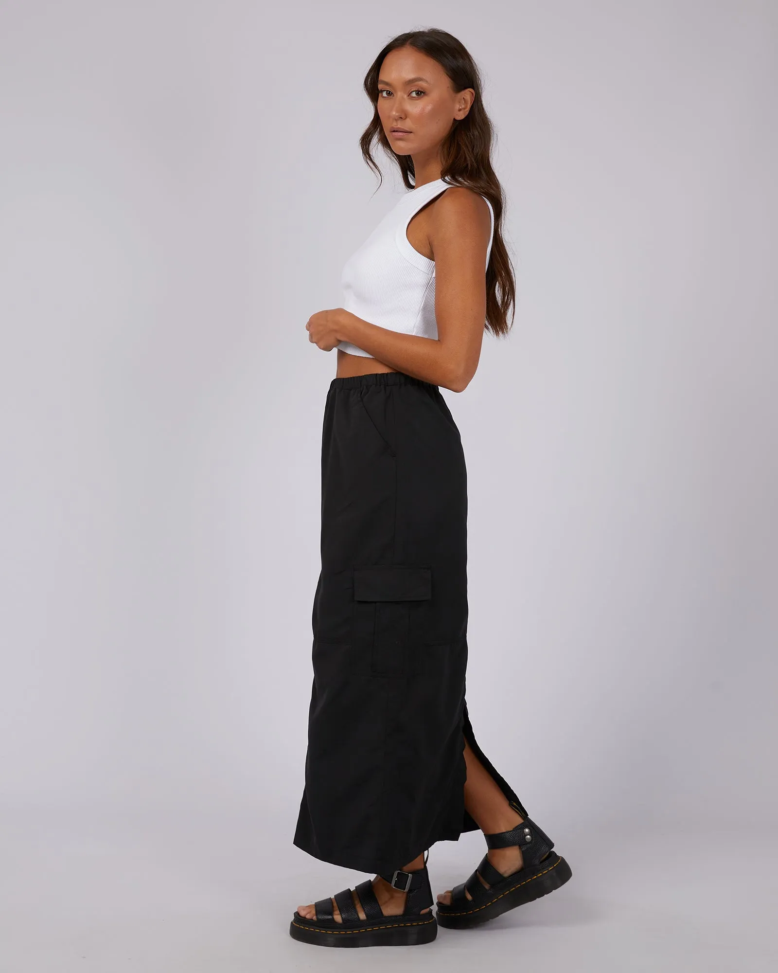 Cruz Parachute Skirt Black