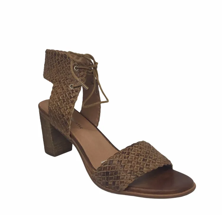 Django & Juliette Dione Leather Heel ~ Tan ~ Latte