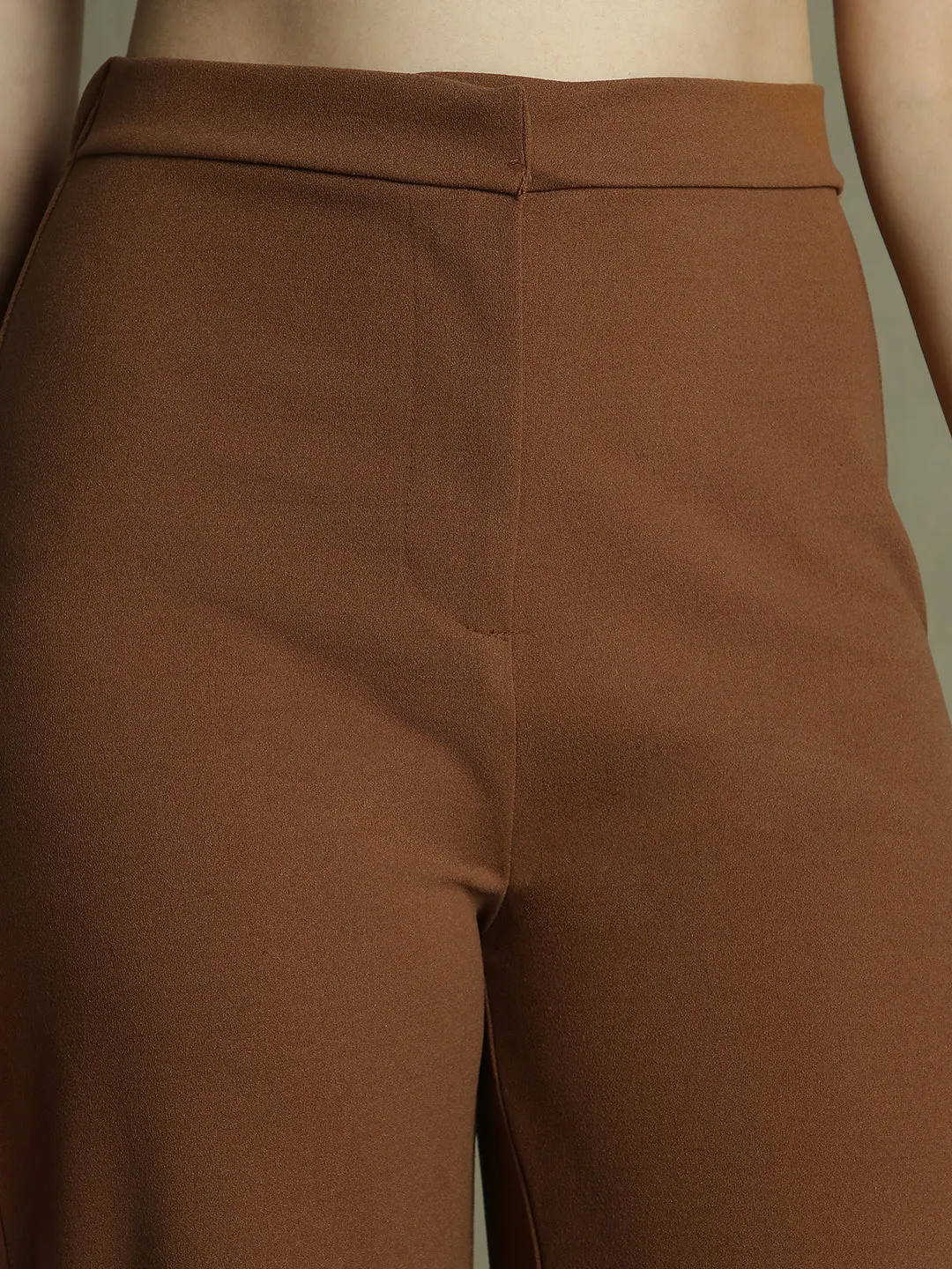 DL Woman Brown Flared Trousers