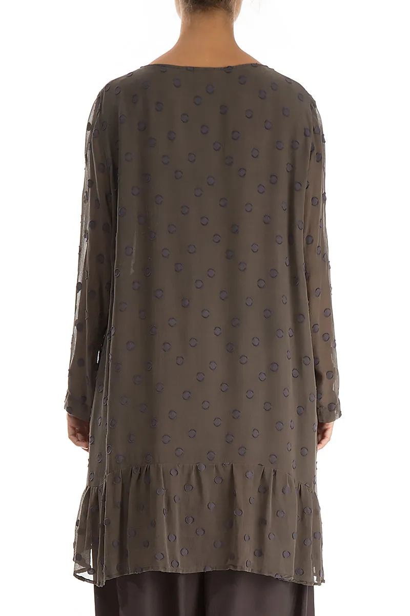 Dotty Decorated Ash Silk Tunic