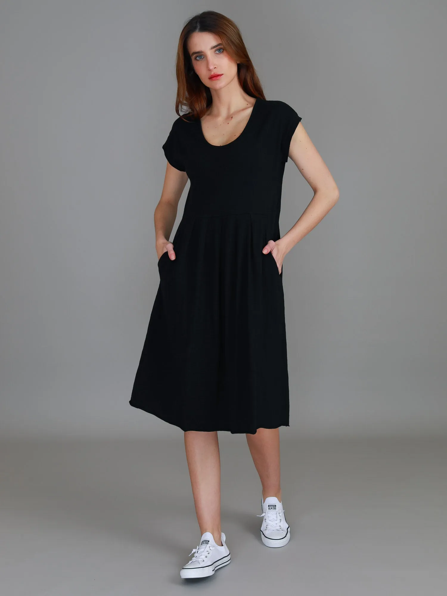 Evelyn Midi Dress with Pockets