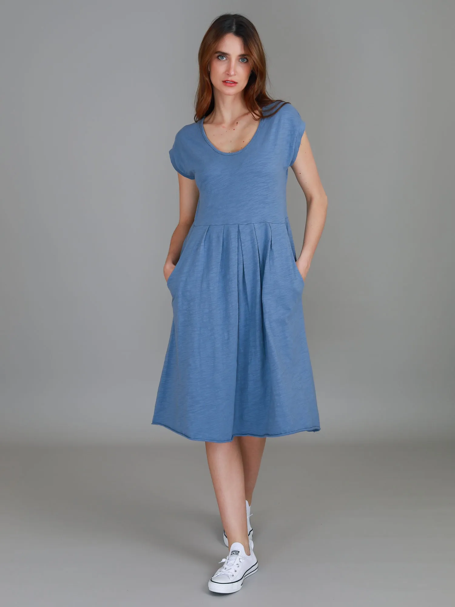 Evelyn Midi Dress with Pockets