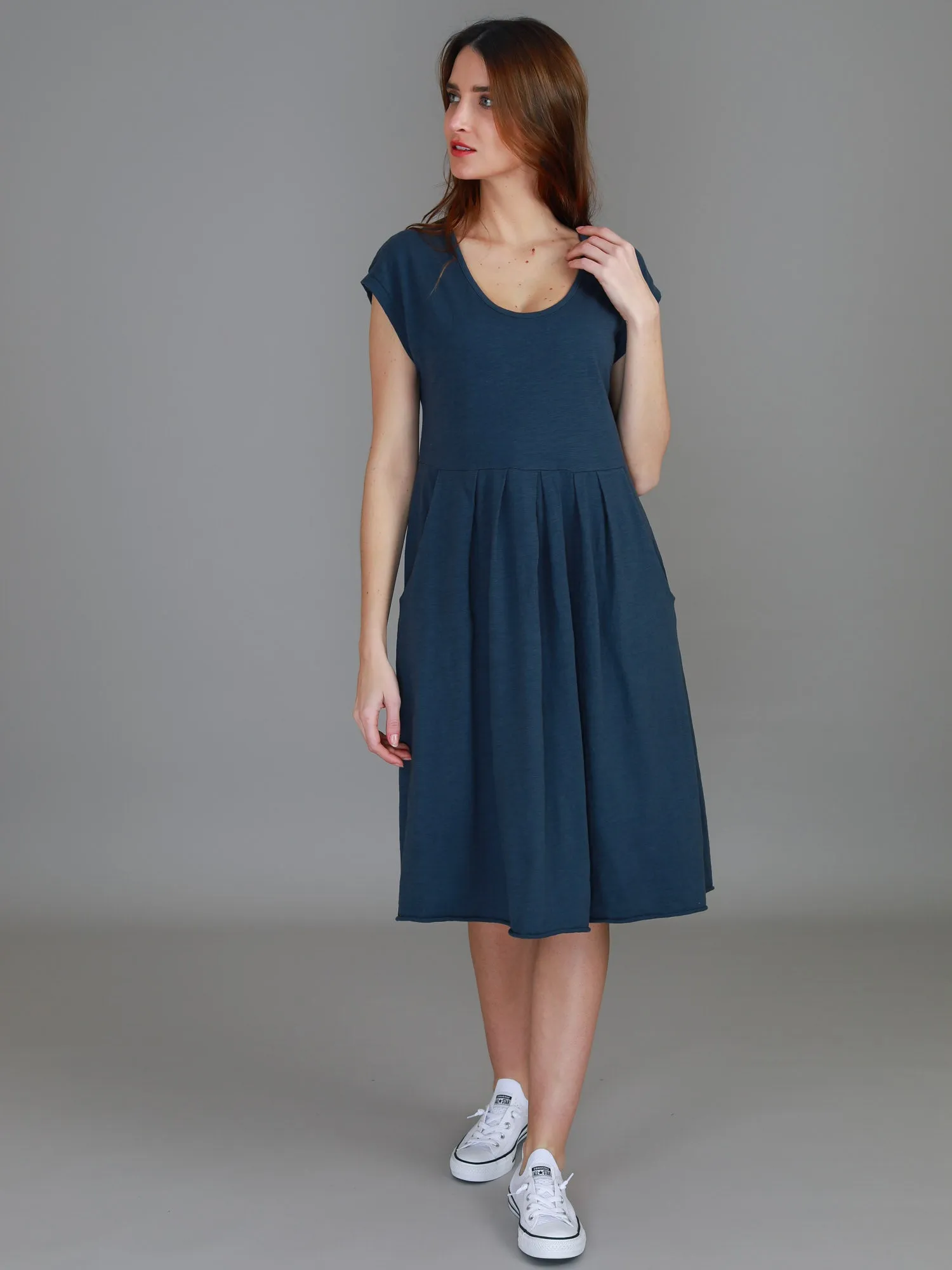 Evelyn Midi Dress with Pockets