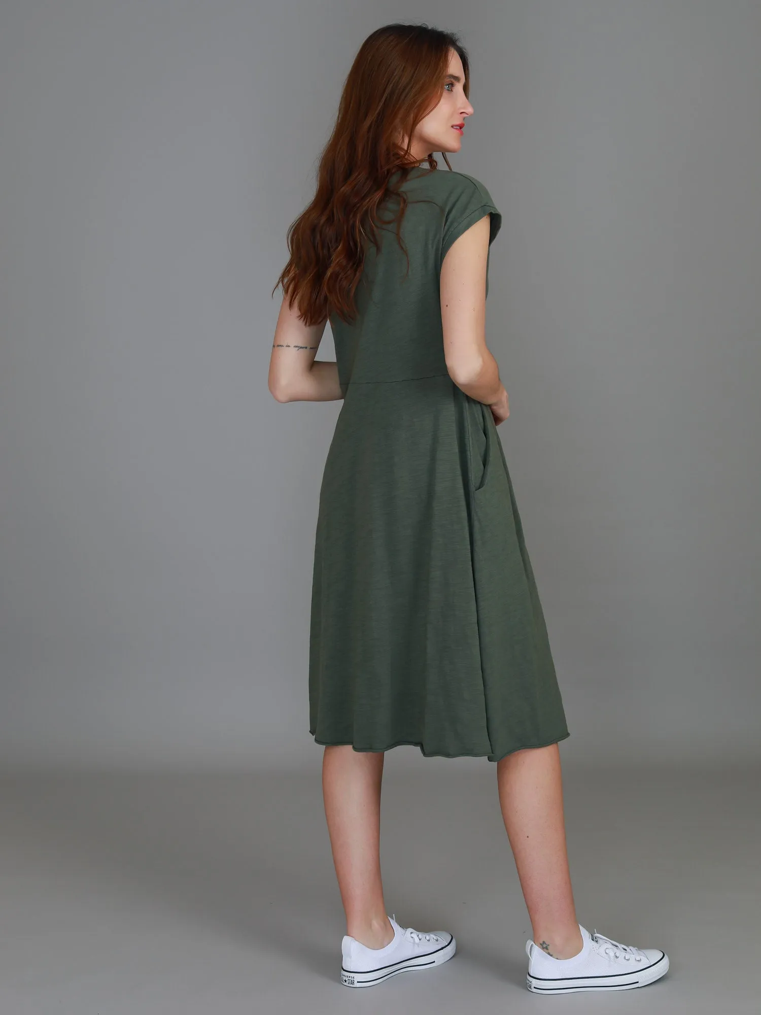 Evelyn Midi Dress with Pockets