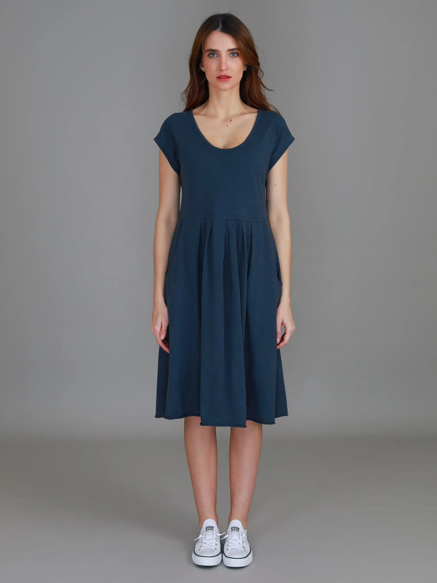 Evelyn Midi Dress with Pockets