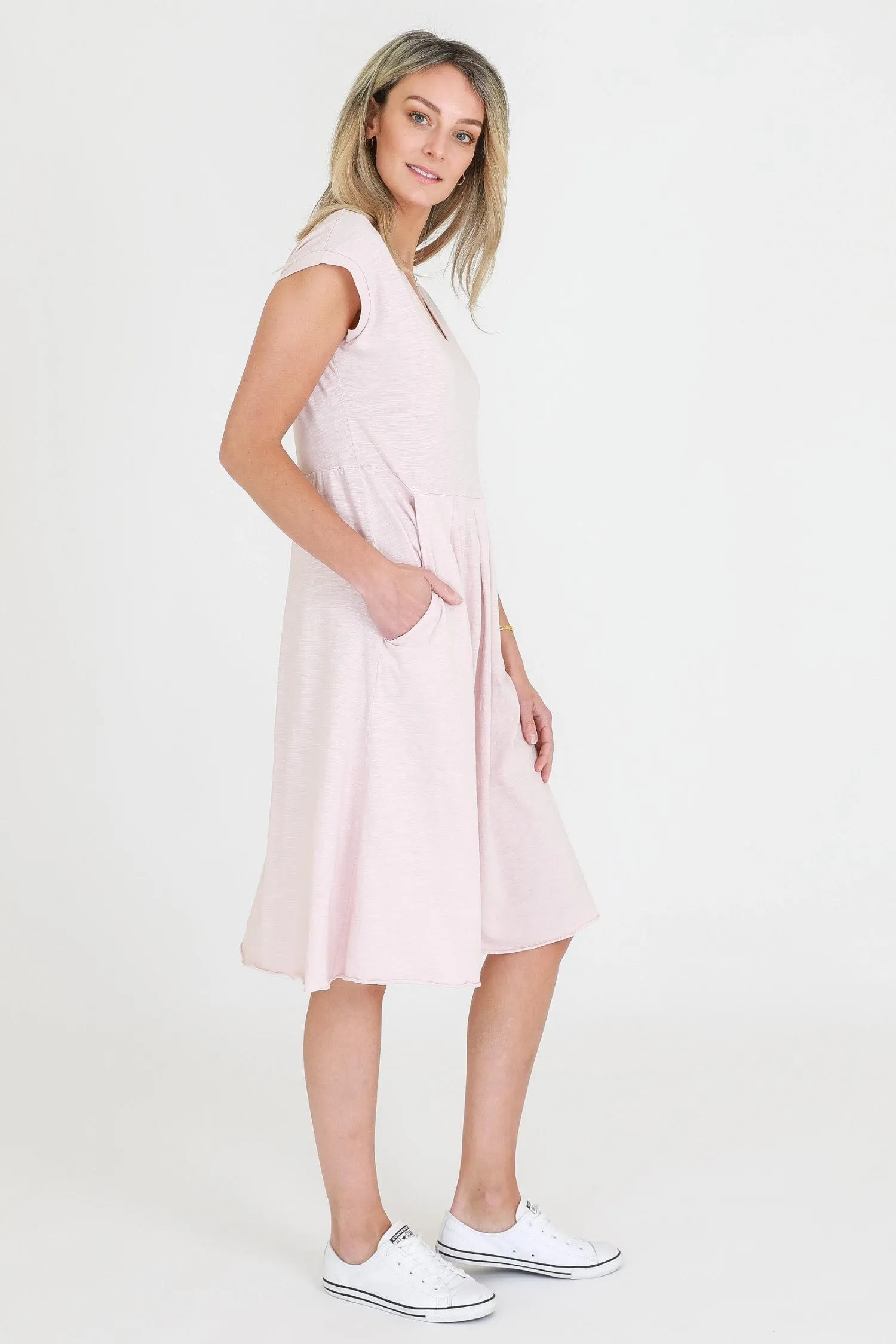 Evelyn Midi Dress with Pockets