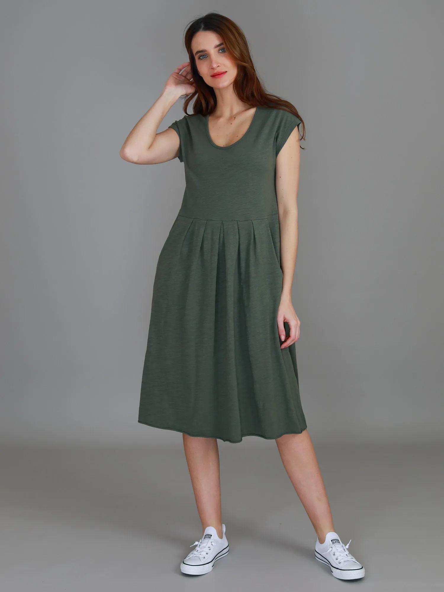 Evelyn Midi Dress with Pockets