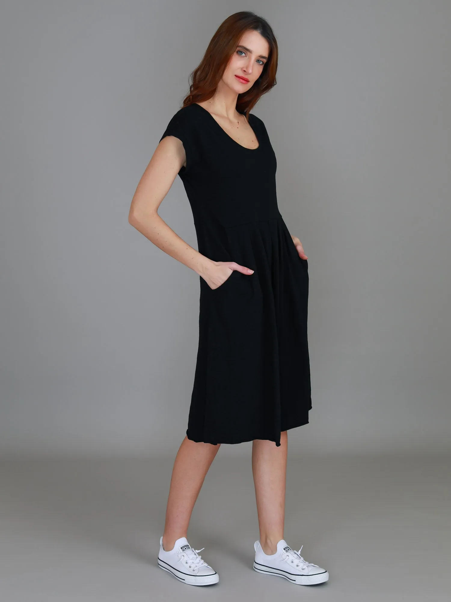 Evelyn Midi Dress with Pockets