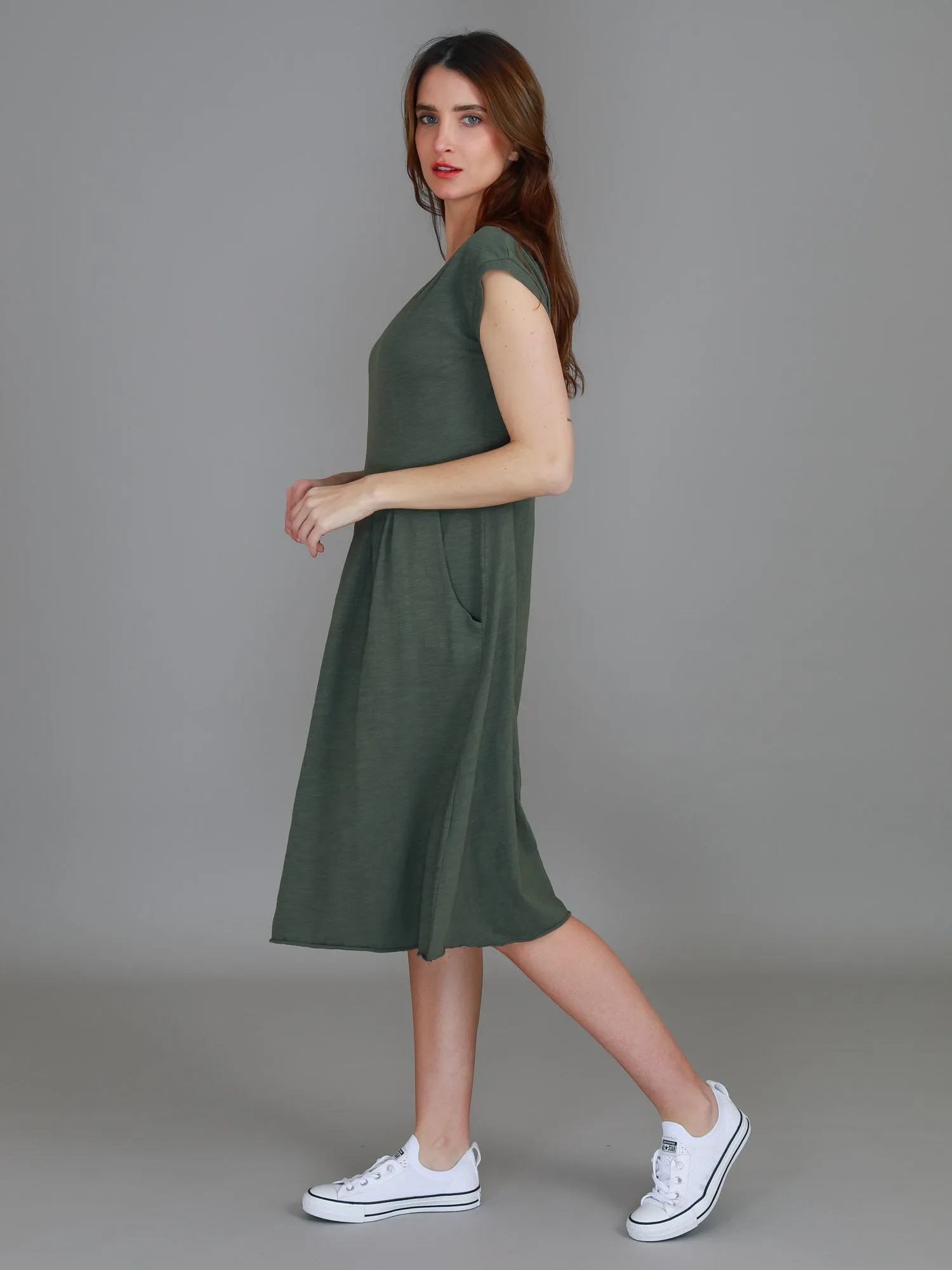 Evelyn Midi Dress with Pockets