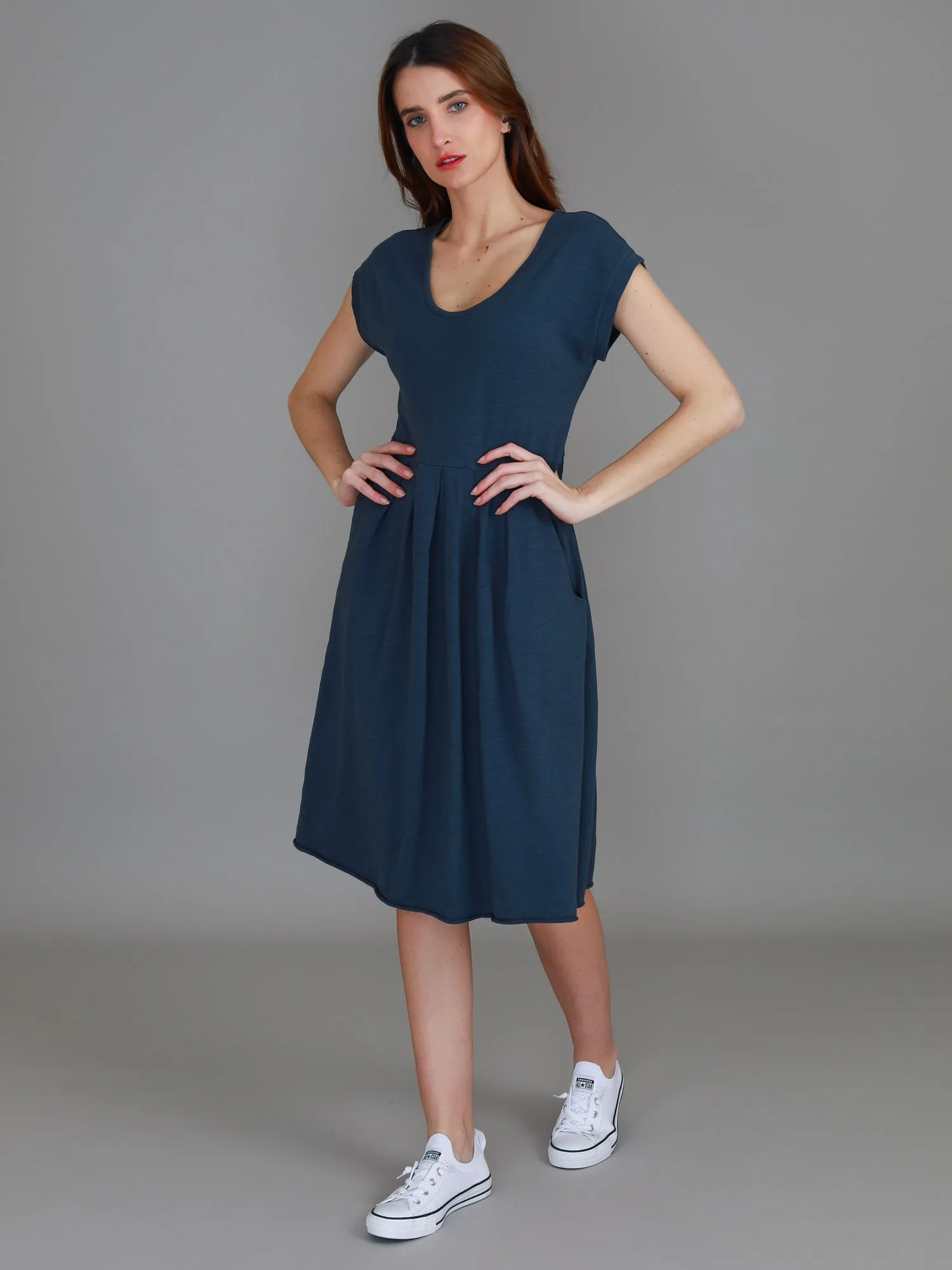 Evelyn Midi Dress with Pockets