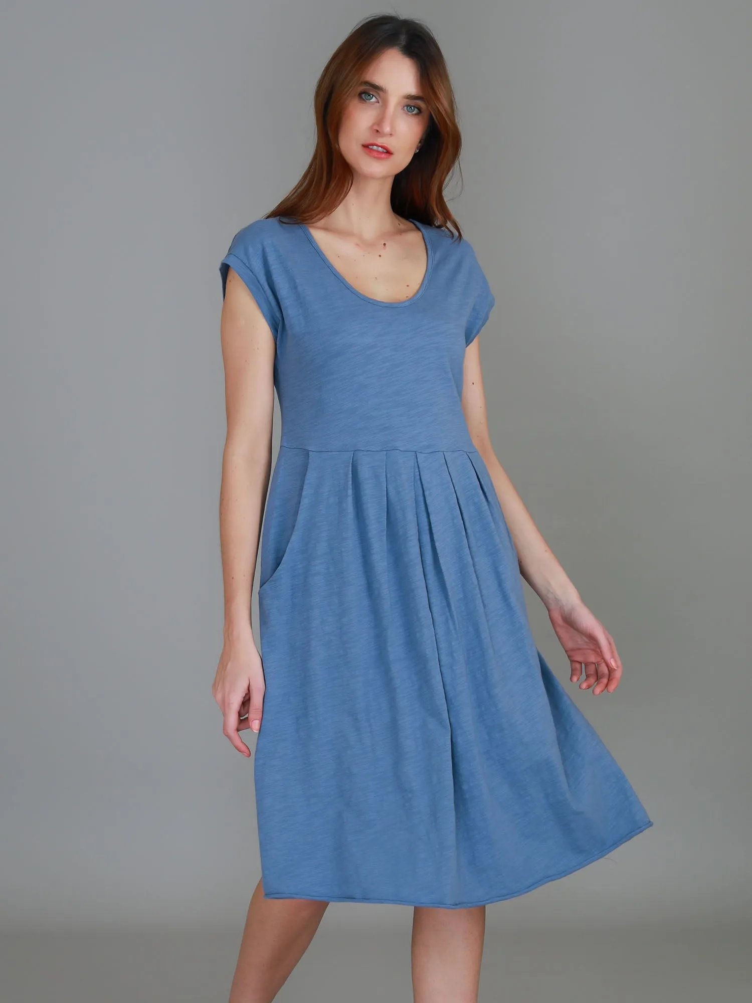 Evelyn Midi Dress with Pockets