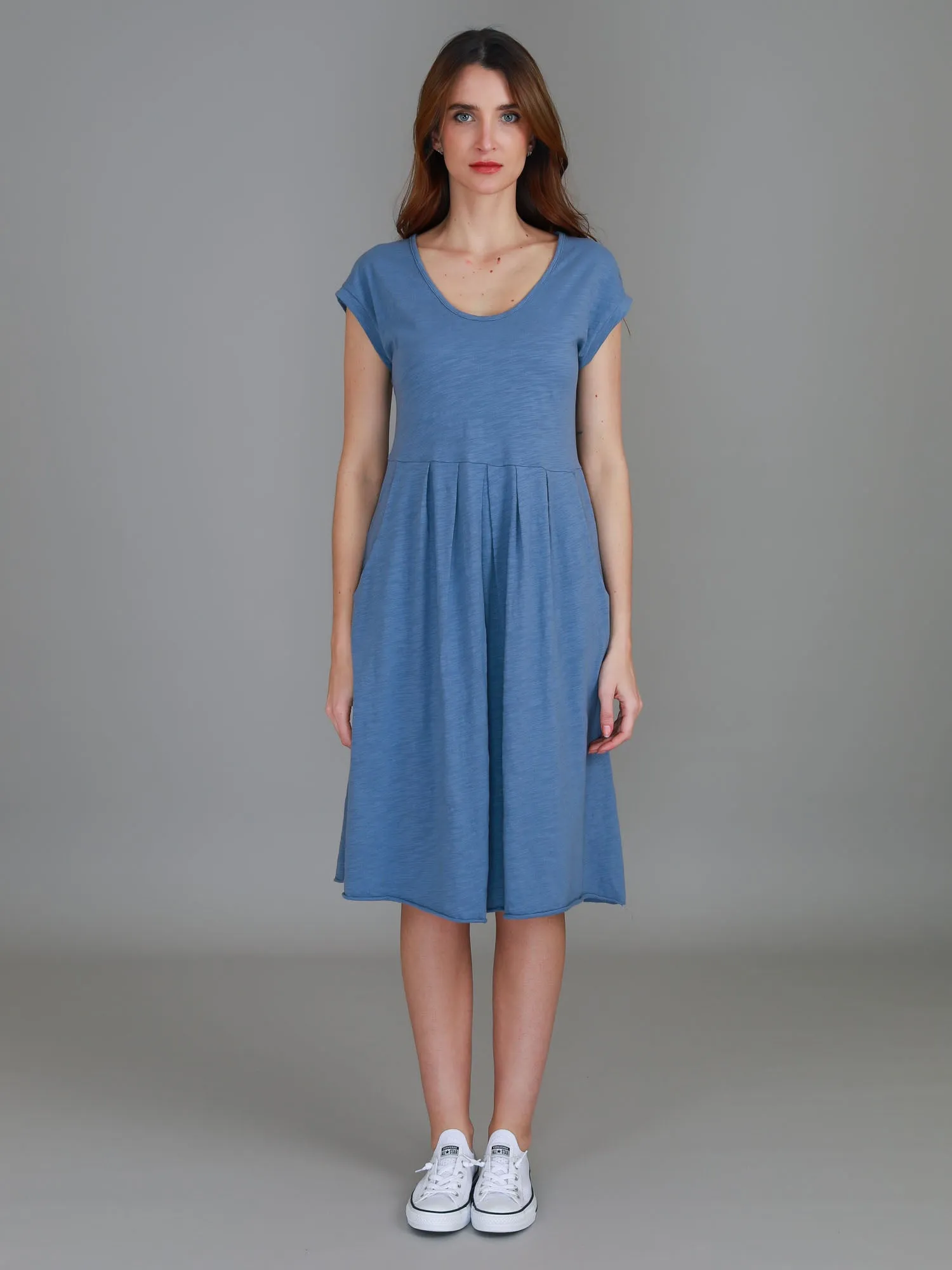 Evelyn Midi Dress with Pockets