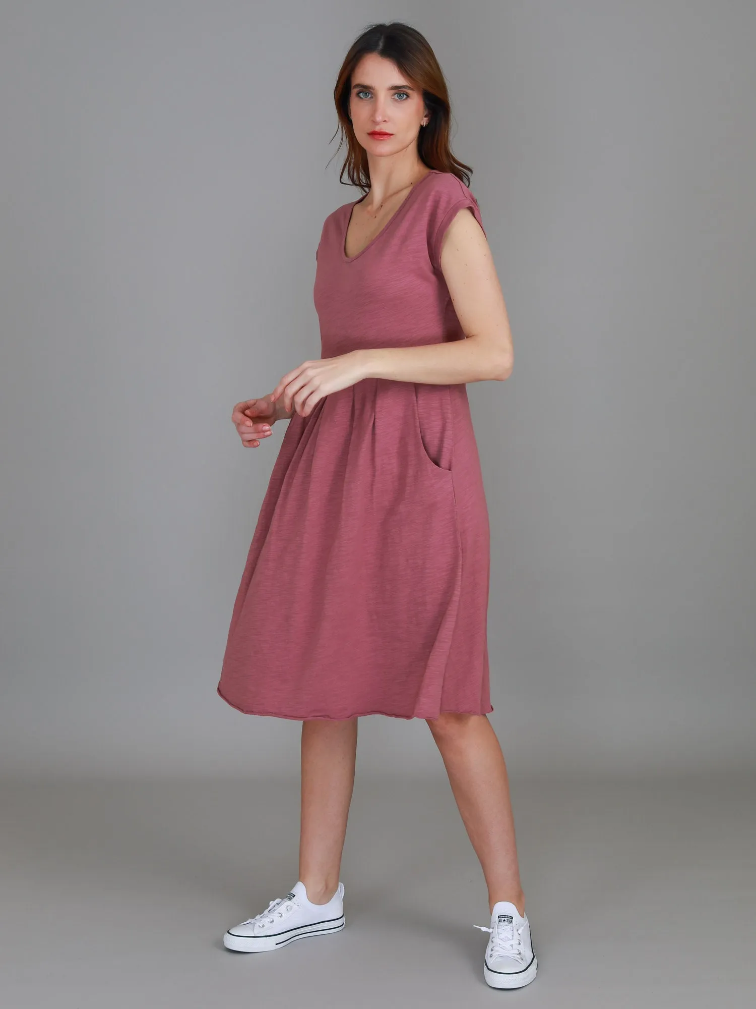 Evelyn Midi Dress with Pockets