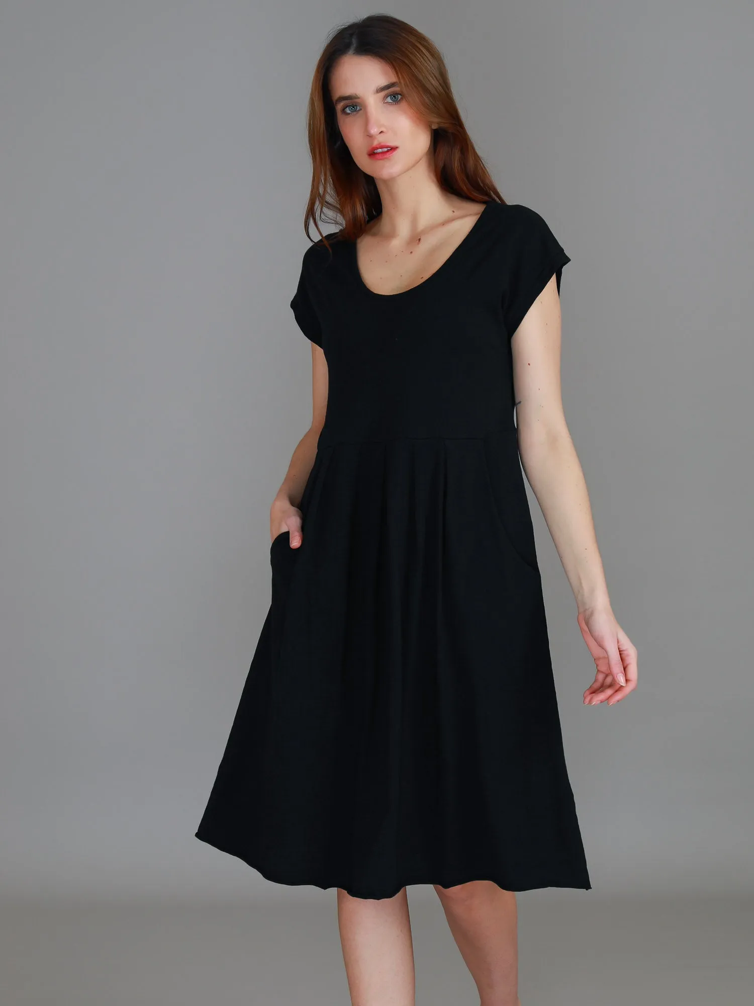 Evelyn Midi Dress with Pockets