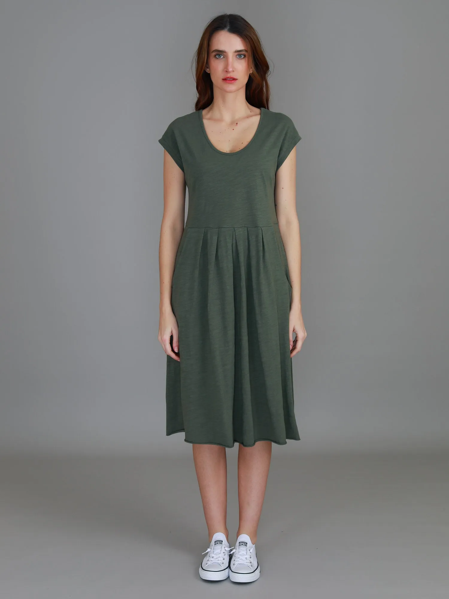 Evelyn Midi Dress with Pockets