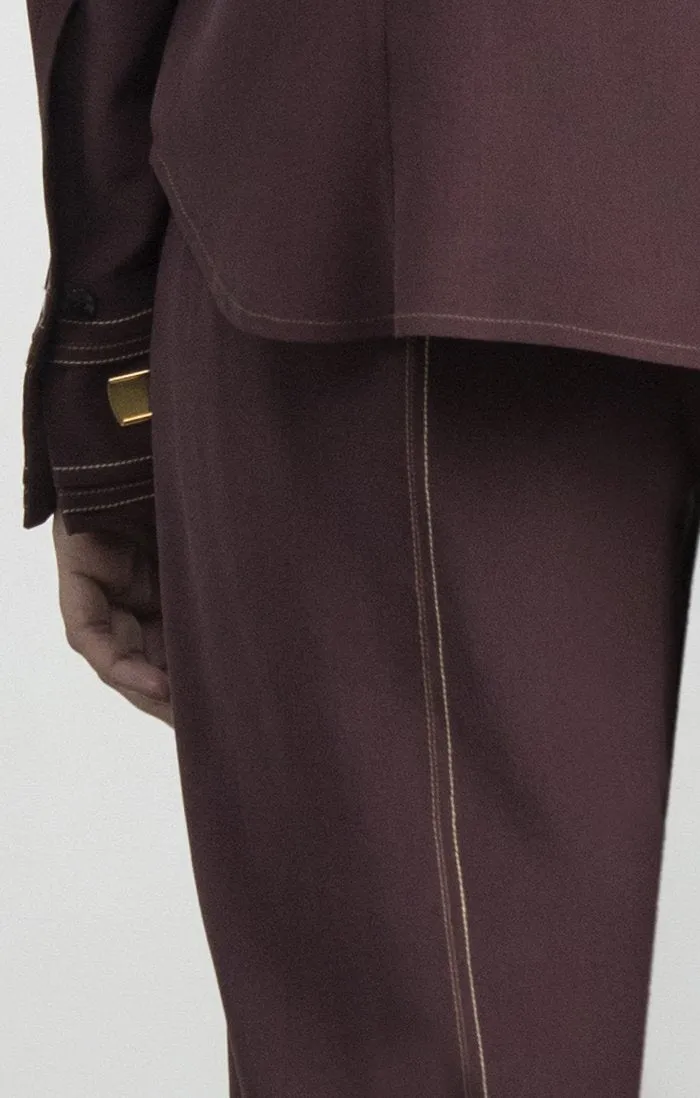 Flared Silk Trousers