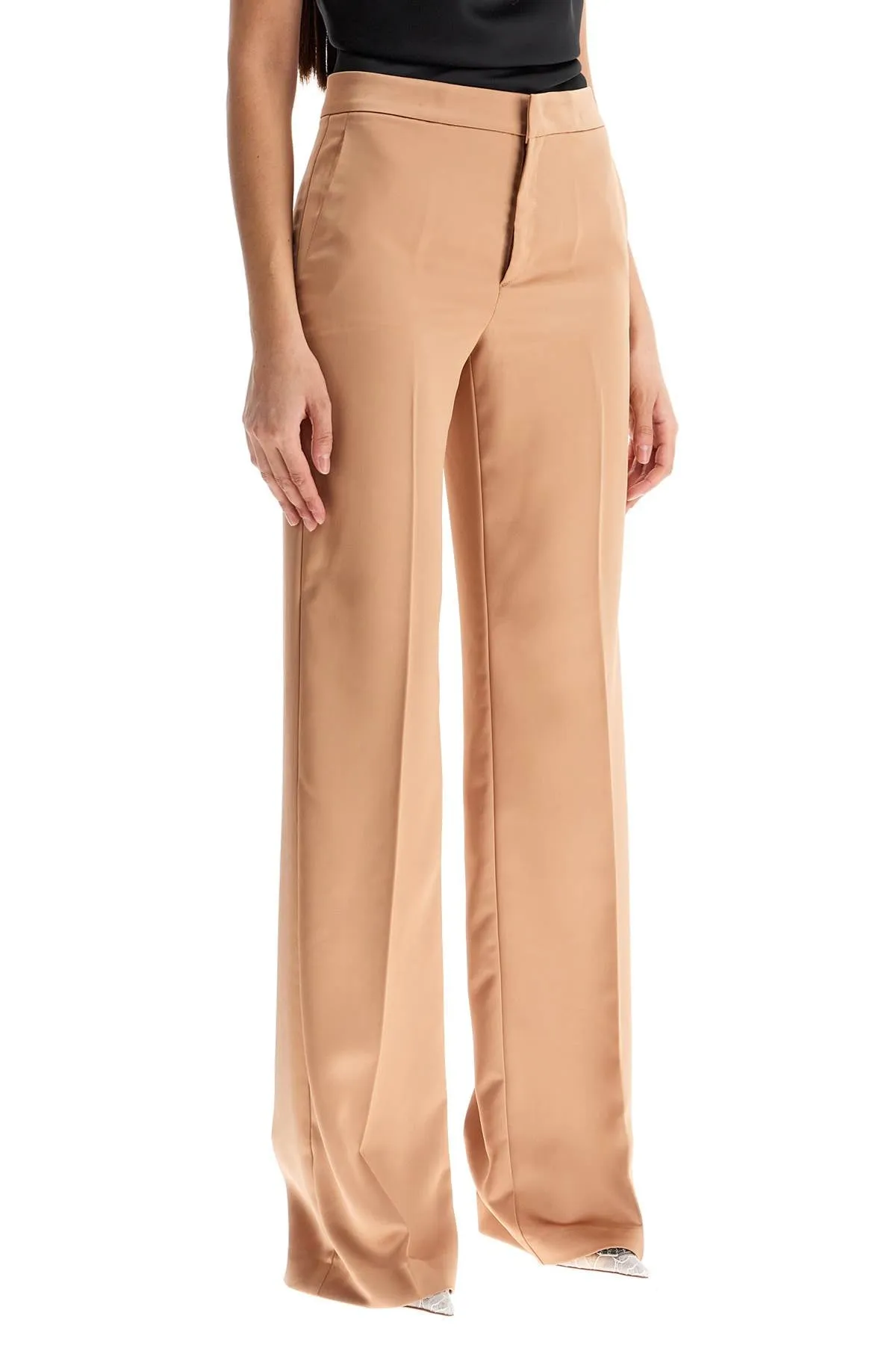 Flared Trousers Satin Trousers