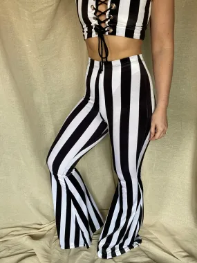 Flared Trousers - Stripe