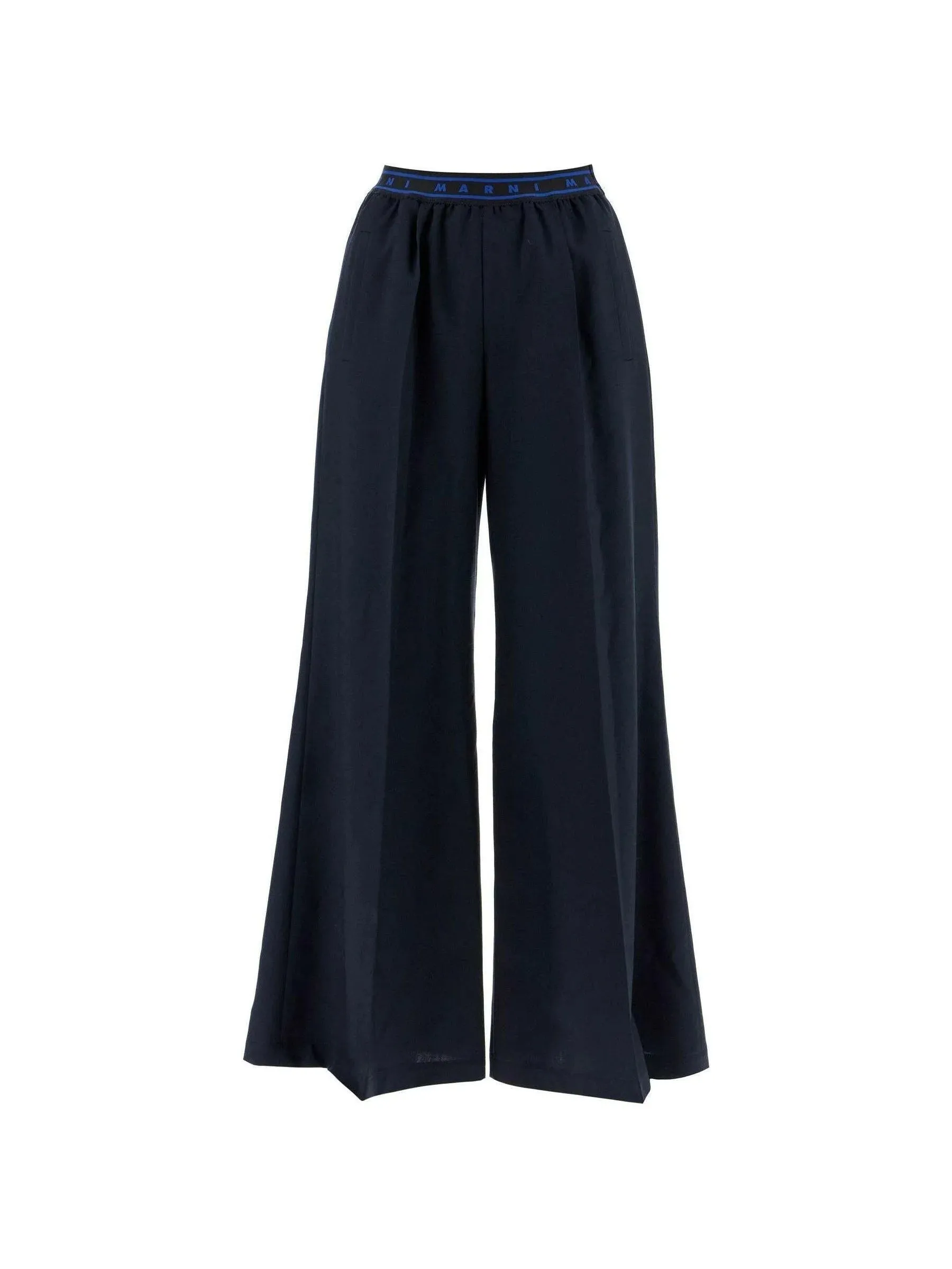 Flared Wide-Leg Trousers