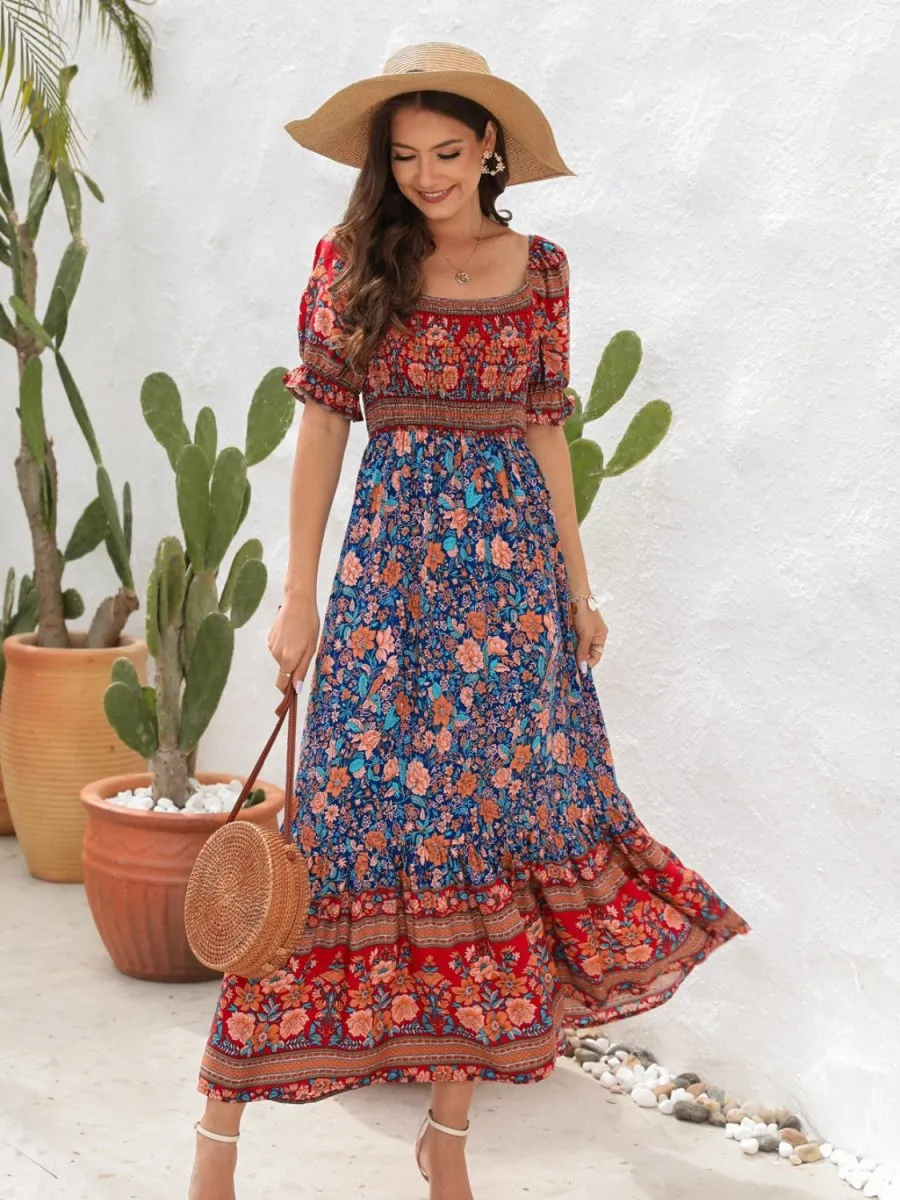 Folklore Melody Off Shoulder Bohemian Summer Dress