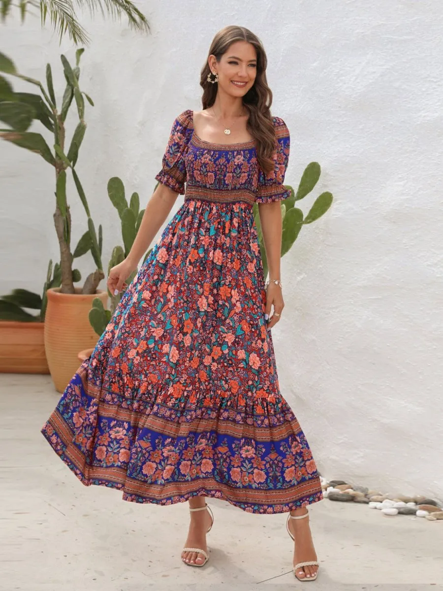 Folklore Melody Off Shoulder Bohemian Summer Dress