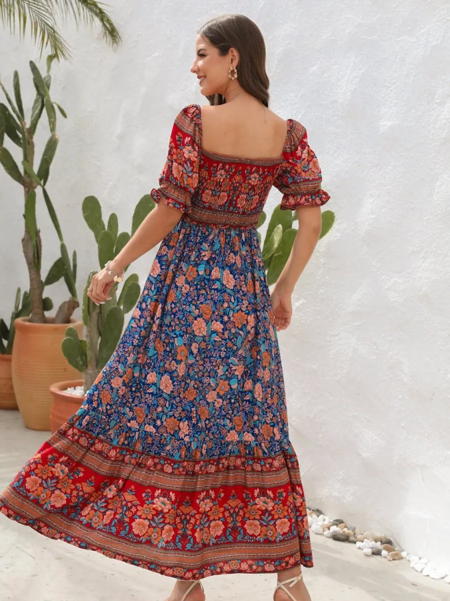 Folklore Melody Off Shoulder Bohemian Summer Dress