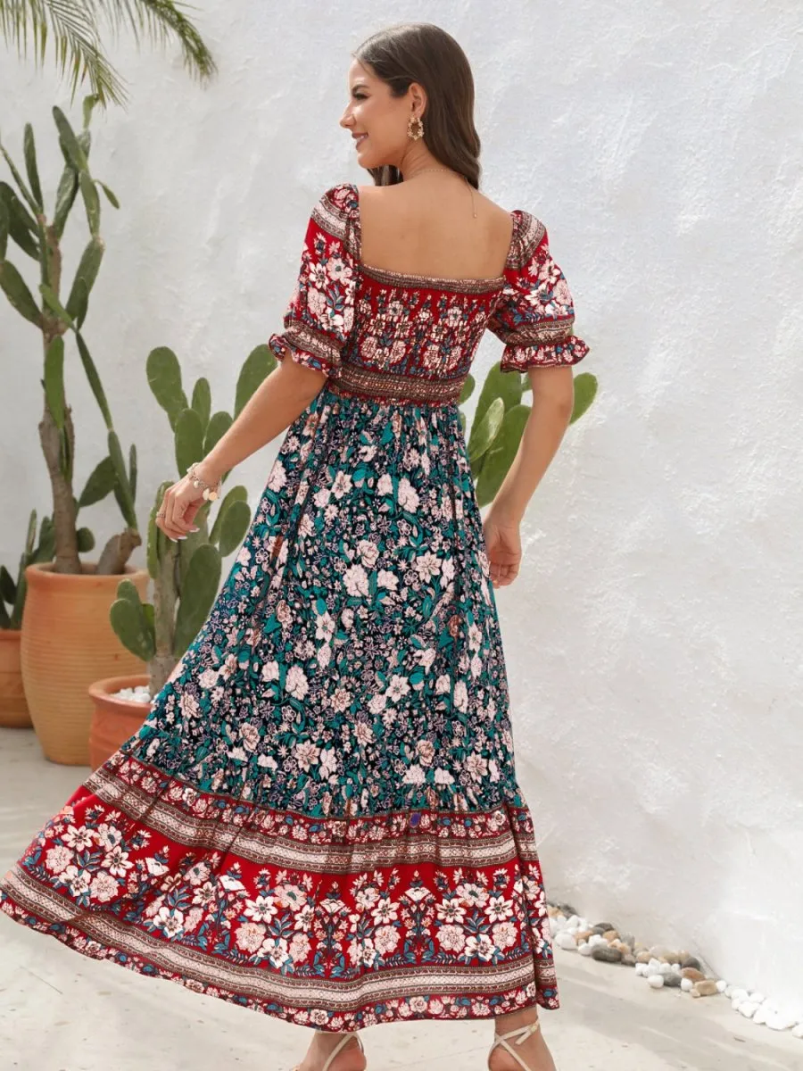 Folklore Melody Off Shoulder Bohemian Summer Dress