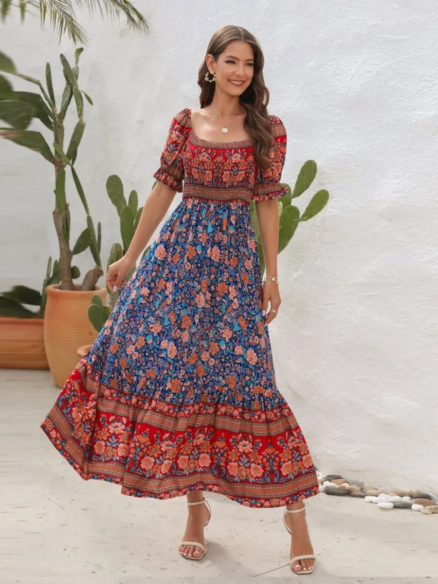 Folklore Melody Off Shoulder Bohemian Summer Dress