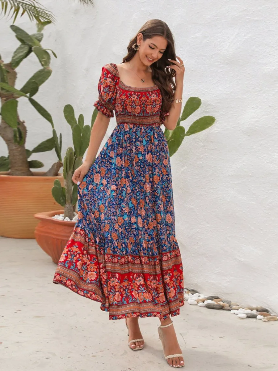 Folklore Melody Off Shoulder Bohemian Summer Dress