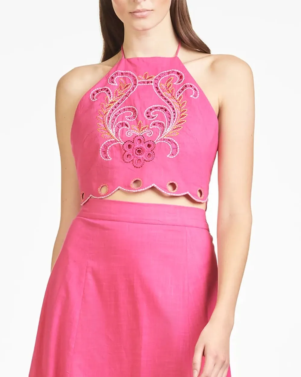 Fuchsia Embroidered Kiki Top