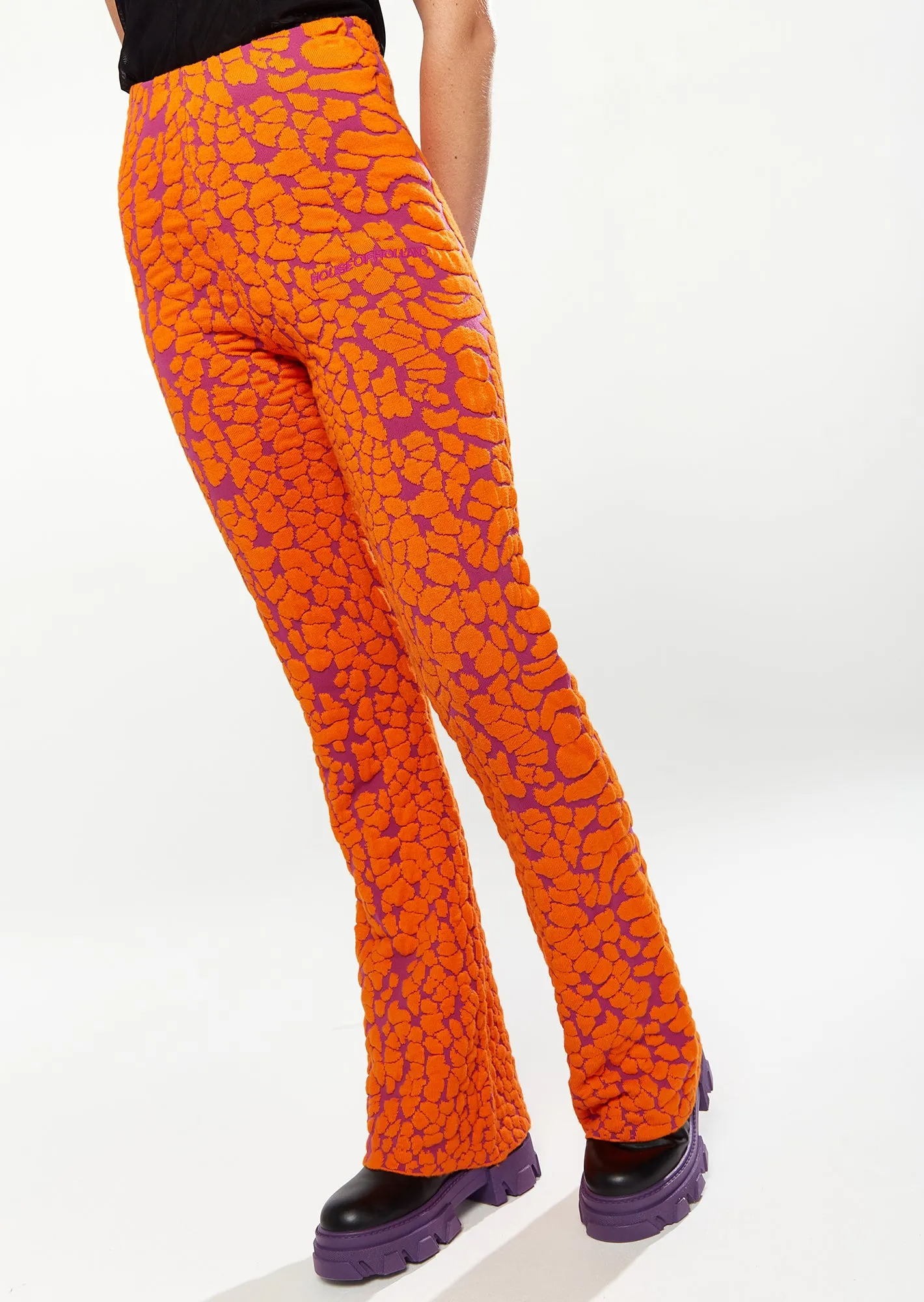 House Of Holland Duo Trouser In Orange