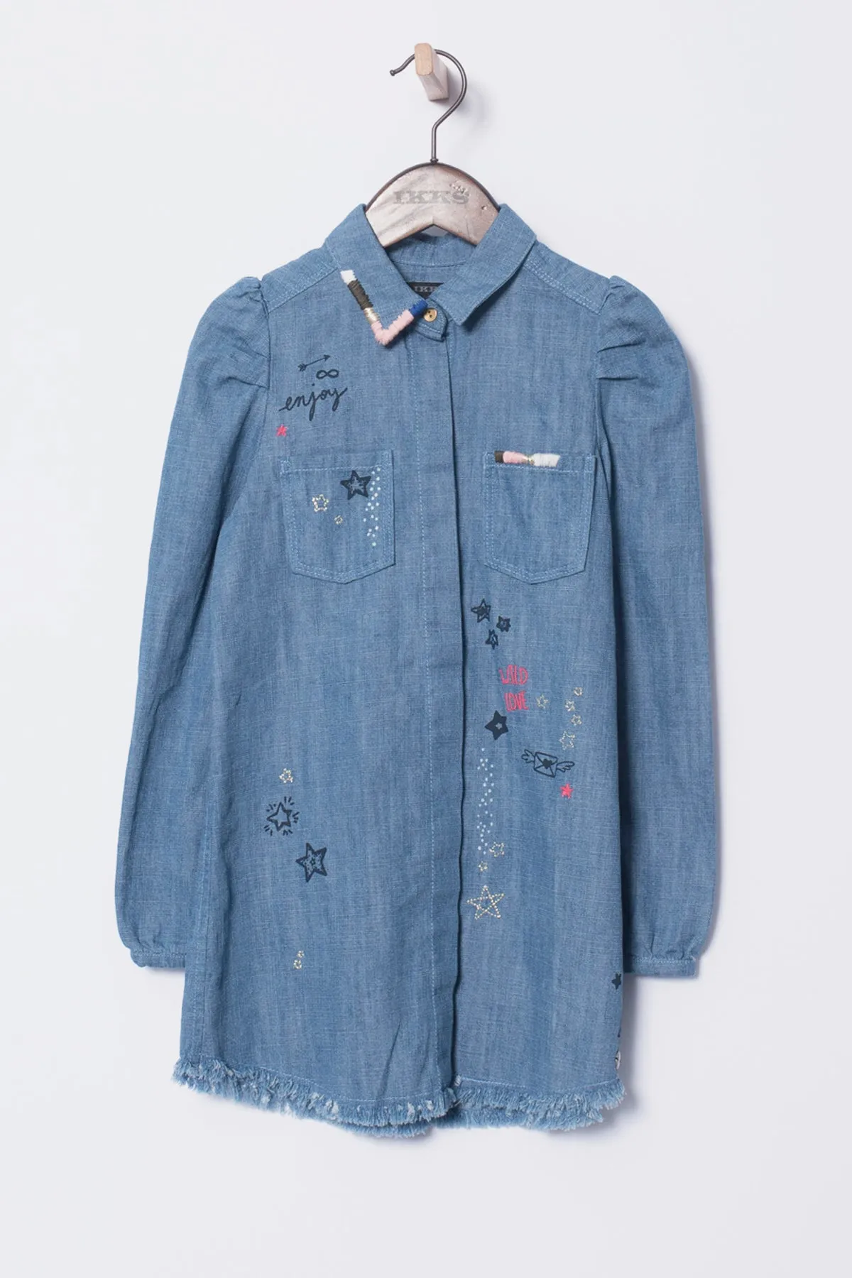 IKKS Blue Denim Girls Dress