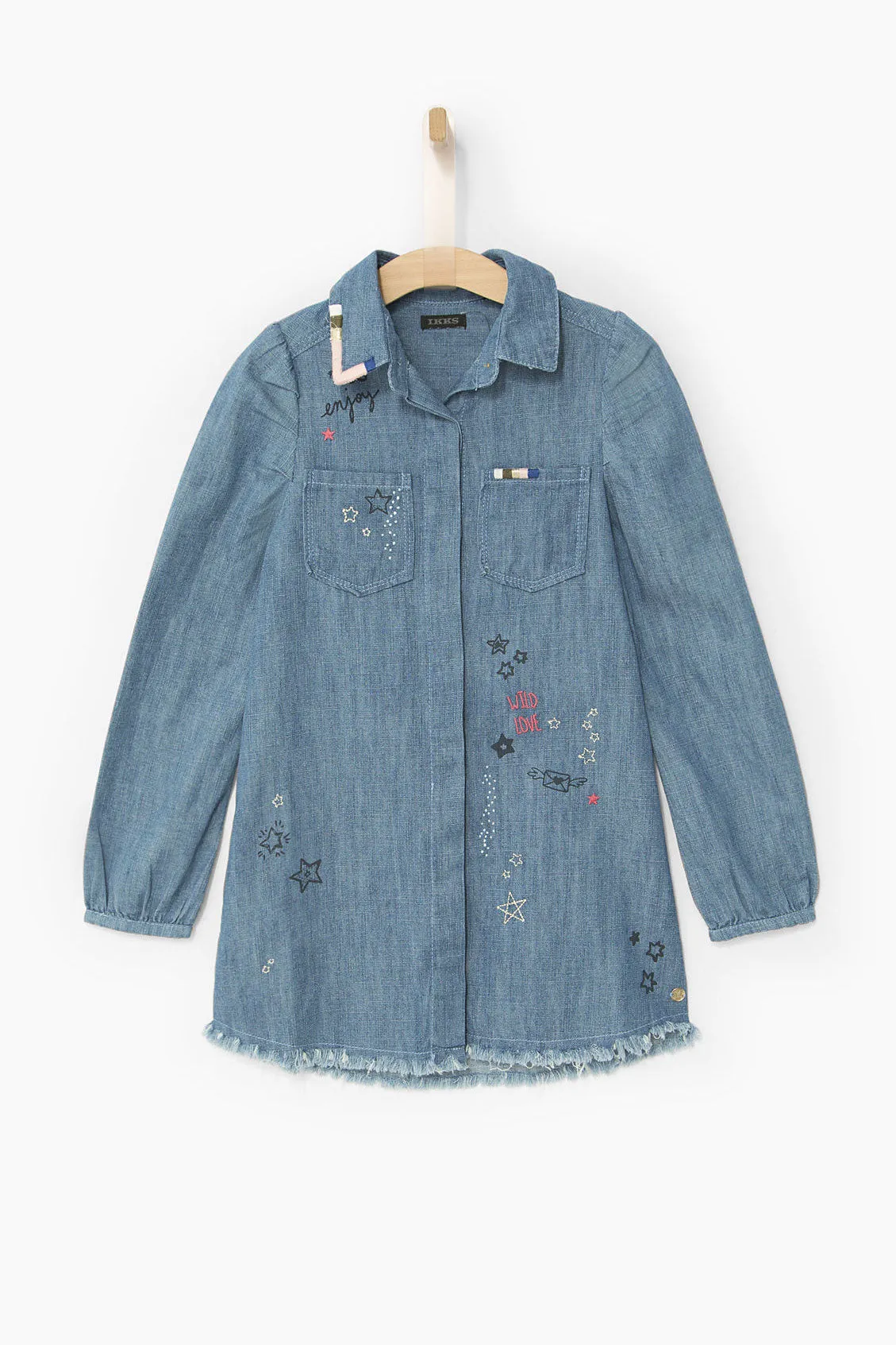 IKKS Blue Denim Girls Dress