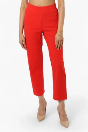 Impress Basic Wide Leg Pants - Red